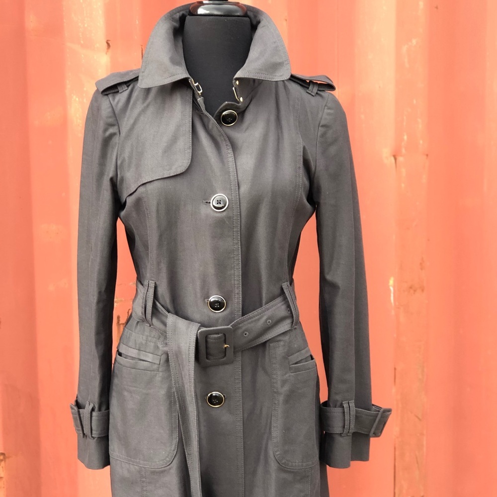 Banana Republic Textured Grey Trench Coat